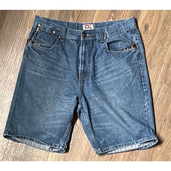 Phat Farm Other - Vintage Phat Farm Shorts Men’s Blue Denim Embroidered Back Pocket,‎ 36x10 tag 36